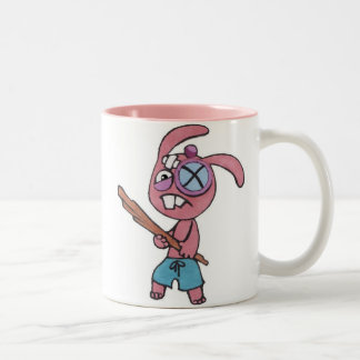 Kämpfende Kaninchen 11oz Zwei-Ton Tasse