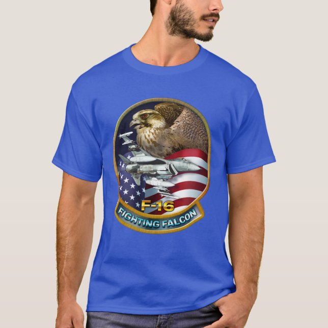 Kämpfender Falke F-16 T-Shirt (Vorderseite)