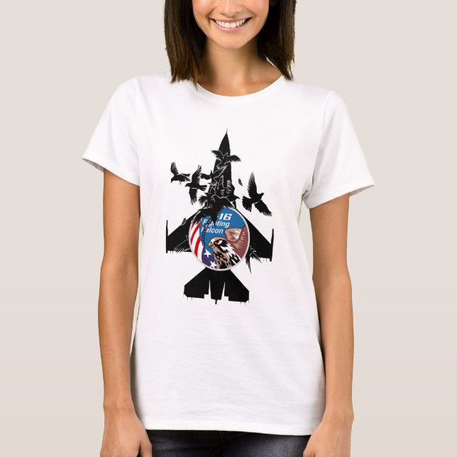 Kämpfender Falke F-16 T-Shirt (Vorderseite)