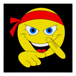 Kämpfendes Emoji Poster