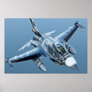 Kämpfendes Falke F-16 upclose HD Poster