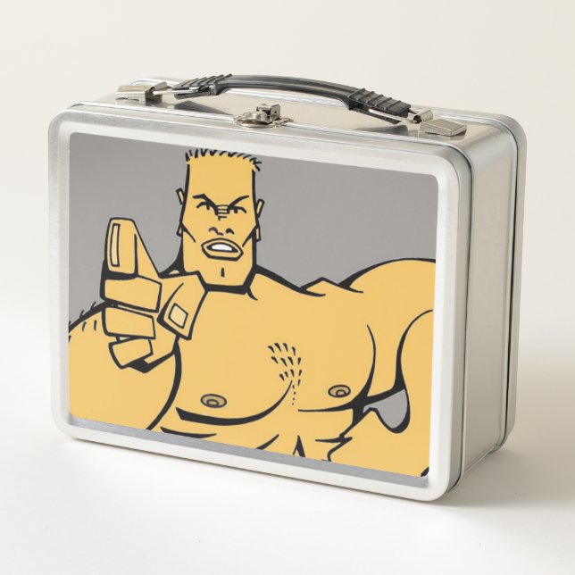 Kämpfer 1 Mittagspause Metall Brotdose (Vorderseite)