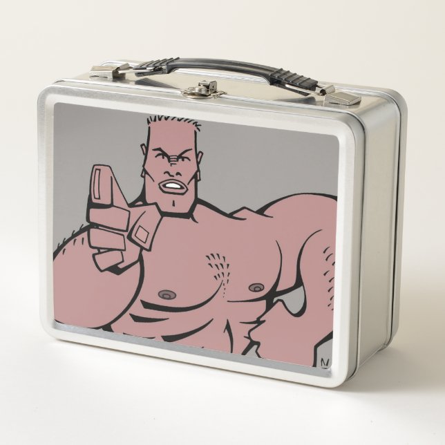 Kämpfer 4 Mittagspause Metall Brotdose (Vorderseite)