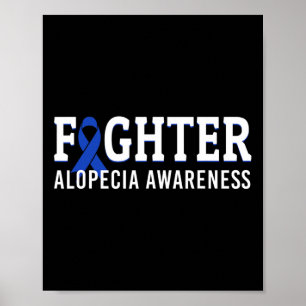 Kämpfer Alopecia-Bewusstsein Blau Aa-Band Unterstü Poster