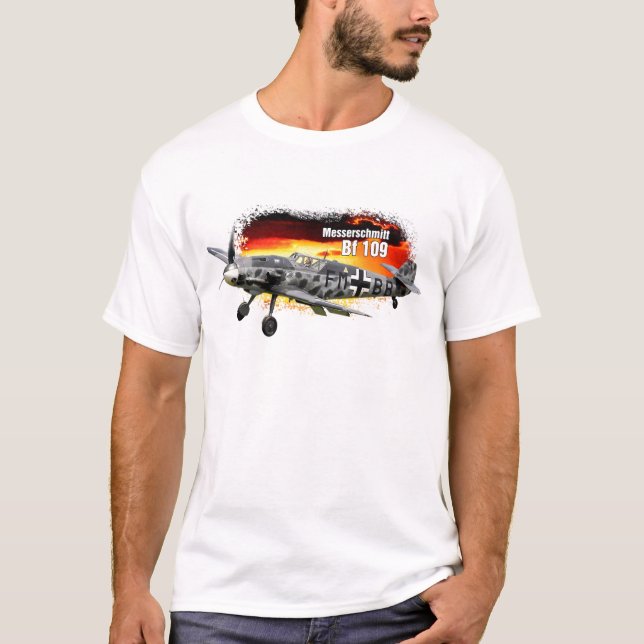 Kämpfer BF 109 Messerschmitt WW2 T-Shirt (Vorderseite)
