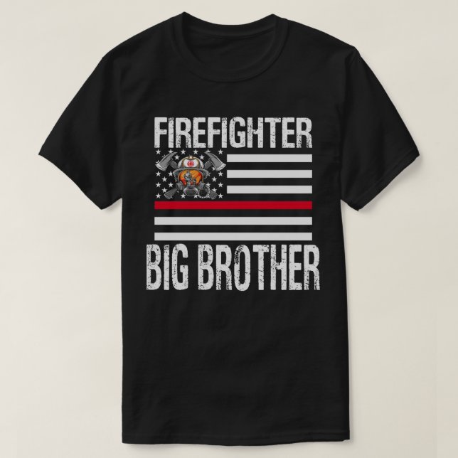 Kämpfer BIG BRUDER unterstützen die dünne rote Lin T-Shirt (Design vorne)