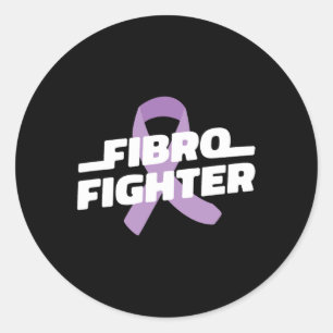 Kämpfer - Fibromyalgie - Lila Band zur Aufklärung Runder Aufkleber