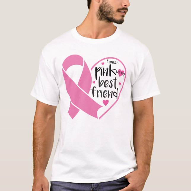Kämpfer gegen den rosa Ribbon-Krieger und Freund d T-Shirt (Vorderseite)