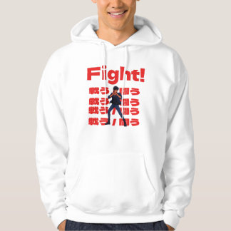 Kämpfer im 90er Retro-Anime-Stil Hoodie