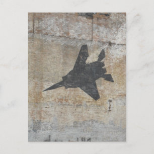 Kämpfer-Jet-Design Postkarte