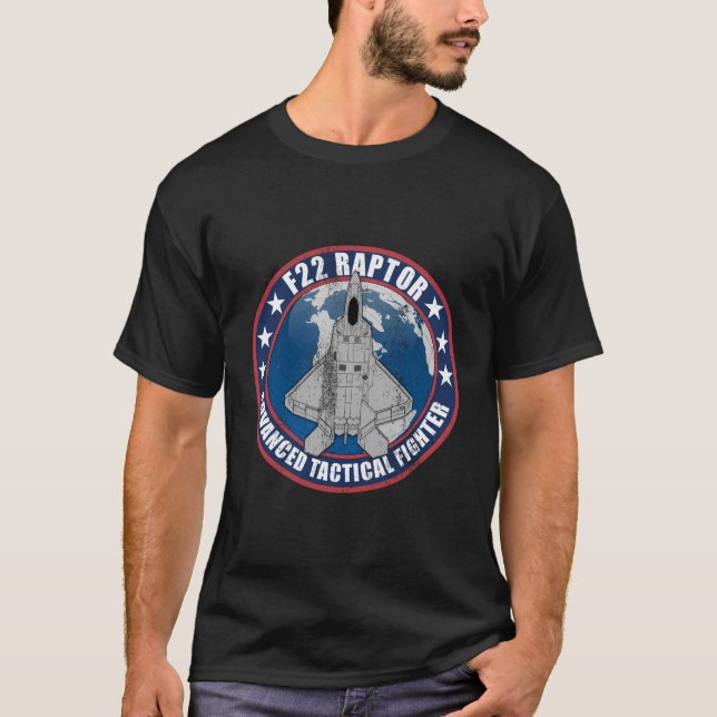 Kämpfer Jet F22 Raptor Advanced Tactical Fighter T-Shirt (Vorderseite)