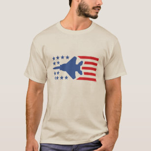 Kämpfer-Jet-rotes blaues US Flagge des Adler-F-15 T-Shirt