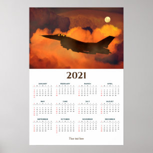 Kämpfer Jet Sunset 2021 Kalender Poster