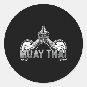 Kämpfer Muay Thai Sport Mma Kampfsport Thailand Runder Aufkleber