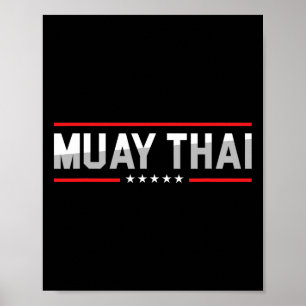 Kämpfer Muay Thai Sport Mma Thailand Boxen Marti Poster