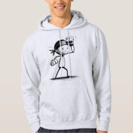 Kämpfer Stickman Hoodie