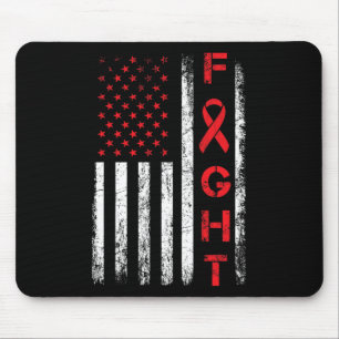 Kämpfer Usa-Flagge - Kampf gegen Herzkrankheiten A Mousepad