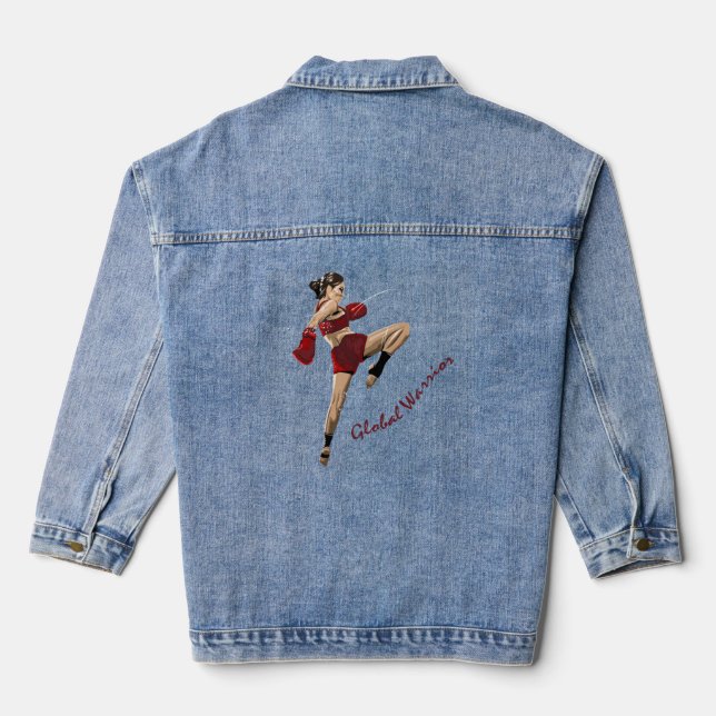 Kämpferin, Weltmeisterin Jeansjacke (Rückseite)