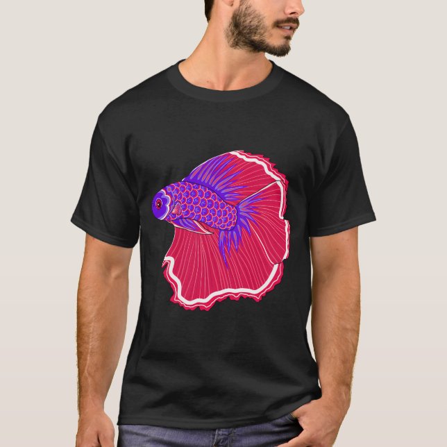 Kampffisch, koinobori Stil T-Shirt (Vorderseite)
