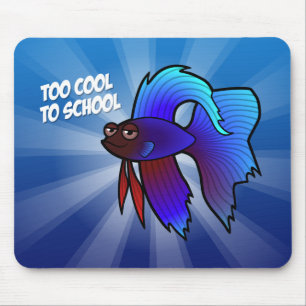 Kampffisch; Zu cool für die Schule Mousepad