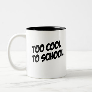 Kampffische; Zu cool für die Schule Zweifarbige Tasse