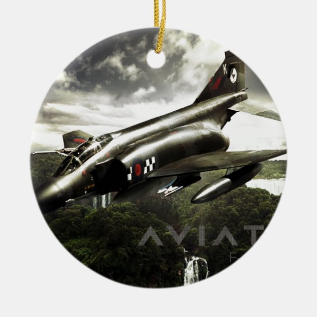Kampfflugzeug des Phantom-F-4 Keramikornament (Vorne)