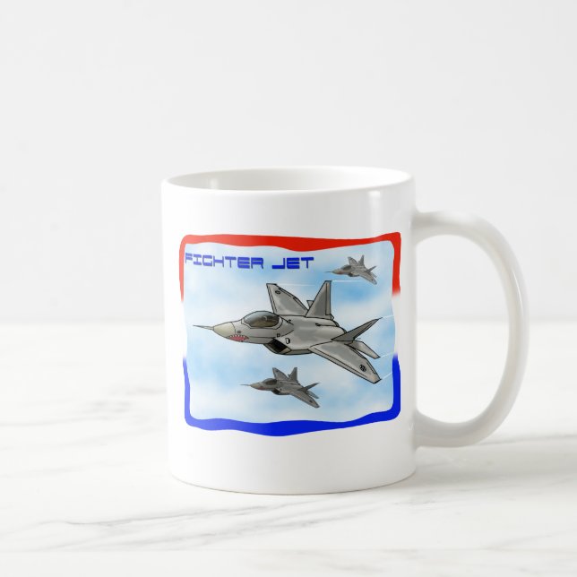 Kampfflugzeug des Raubvogels F22 Tasse (Rechts)