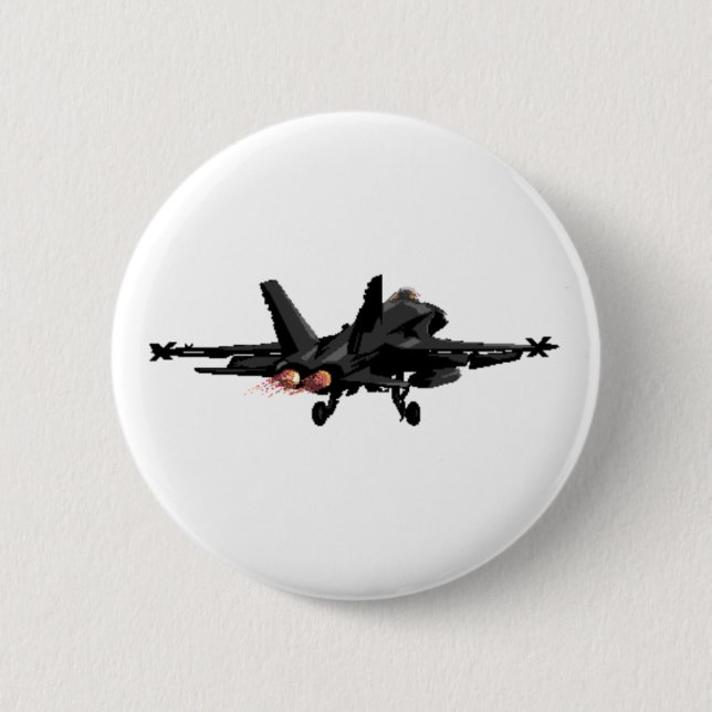 Kampfflugzeug-Knopf der Hornissen-F/A-18 Button (Vorderseite)