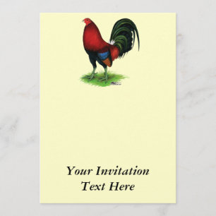 Kampfhahn: Dunkelrot Einladung