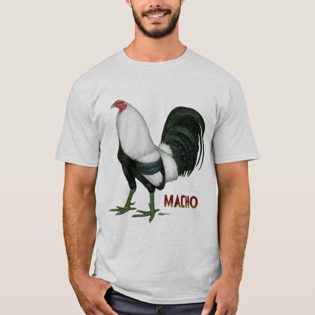Kampfhahn-Macho Duckwing T-Shirt (Vorderseite)