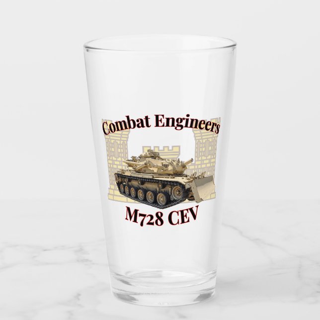 Kampfingenieure M728 CEV Pint Glas (Vorderseite)