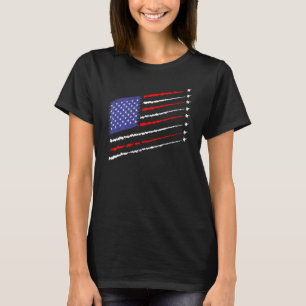Kampfjet Amerikanische Flagge Militärflugzeug 4. J T-Shirt