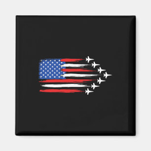 Kampfjet Flugzeug Amerikanische Flagge Kampfjets 4 Magnet