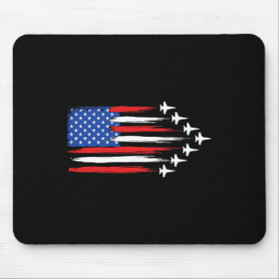 Kampfjet Flugzeug Amerikanische Flagge Kampfjets 4 Mousepad