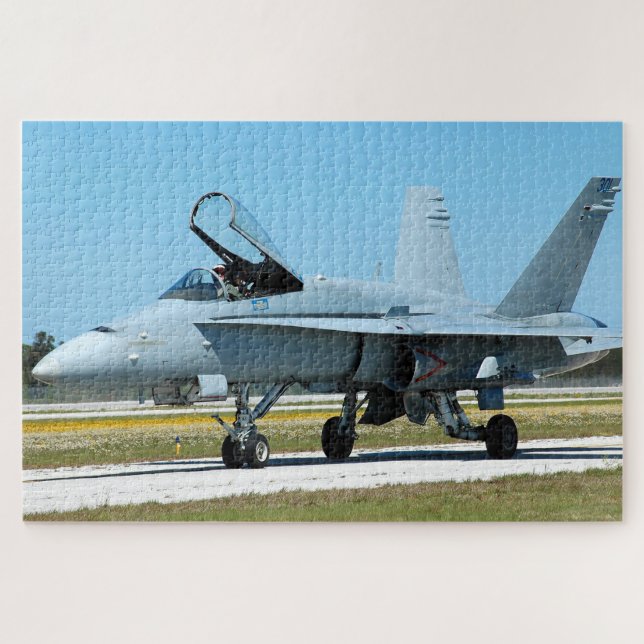 Kampfjet-Hintergrund Puzzle (Horizontal)