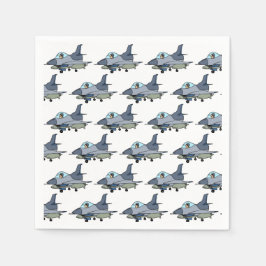 Kampfjet Militärflugzeuge Geburtstag Serviette