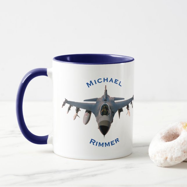 Kampfjet Tasse (Mit Donut)