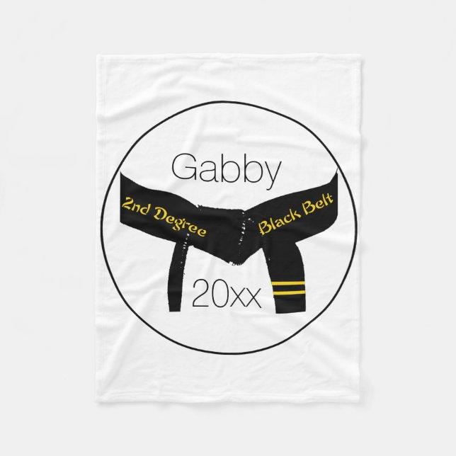 Kampfkunst 2. Grad Black Belt Fleecedecke (Vorderseite)