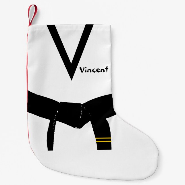 Kampfkunst 2. Grad Black Belt Kleiner Weihnachtsstrumpf (Vorderseite)