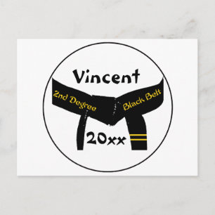 Kampfkunst 2. Grad Black Belt Postkarte