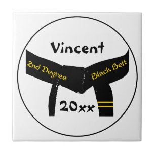 Kampfkunst 2. Grad Black Belt Tile Fliese