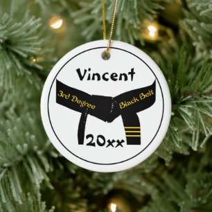 Kampfkunst-3. Grad-schwarzer Gürtel Keramik Ornament