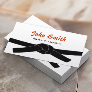 Kampfkunst Black Belt Dojo Beruflich Visitenkarte