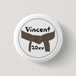 Kampfkunst Brown Belt Button