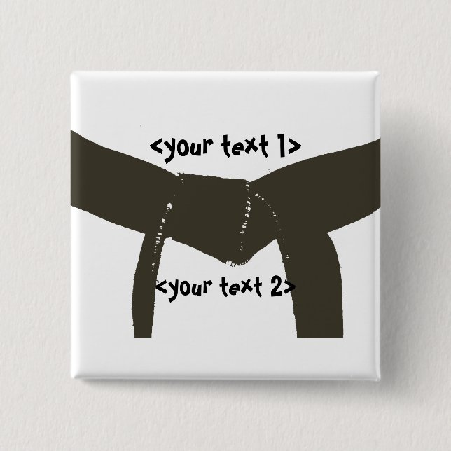 Kampfkunst Brown Belt Button (Vorderseite)