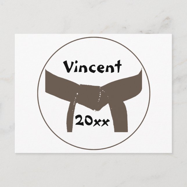 Kampfkunst Brown Belt Postkarte (Vorderseite)
