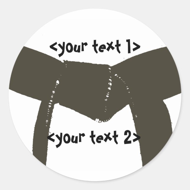 Kampfkunst Brown Belt Runder Aufkleber (Vorderseite)