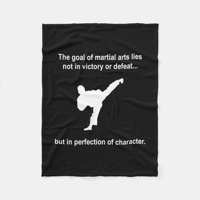 Kampfkunst-Charakter Fleecedecke (Vorderseite)