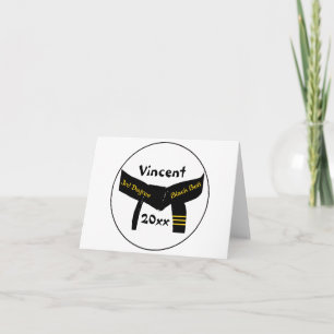 Kampfkunst Dritter Grad Black Belt Karte