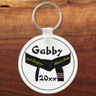 Kampfkunst Dritter Grad Black Gelt Schlüsselanhäng Schlüsselanhänger